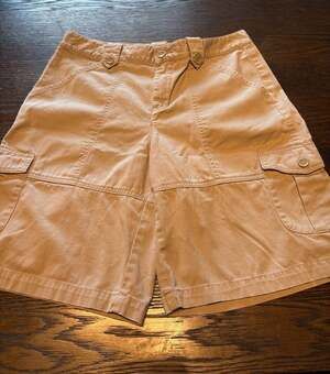 London Jean Victoria's Secret Khaki Cargo Shorts Size 10